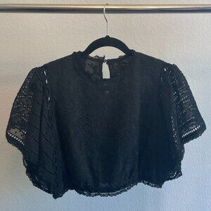 Cynthia Rowley Lace Crop Top